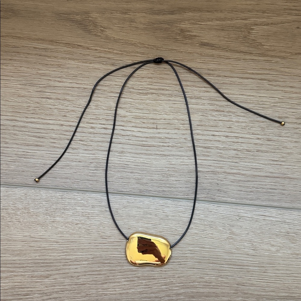 Gold Pendant Rope Necklace - Picture 3 of 3